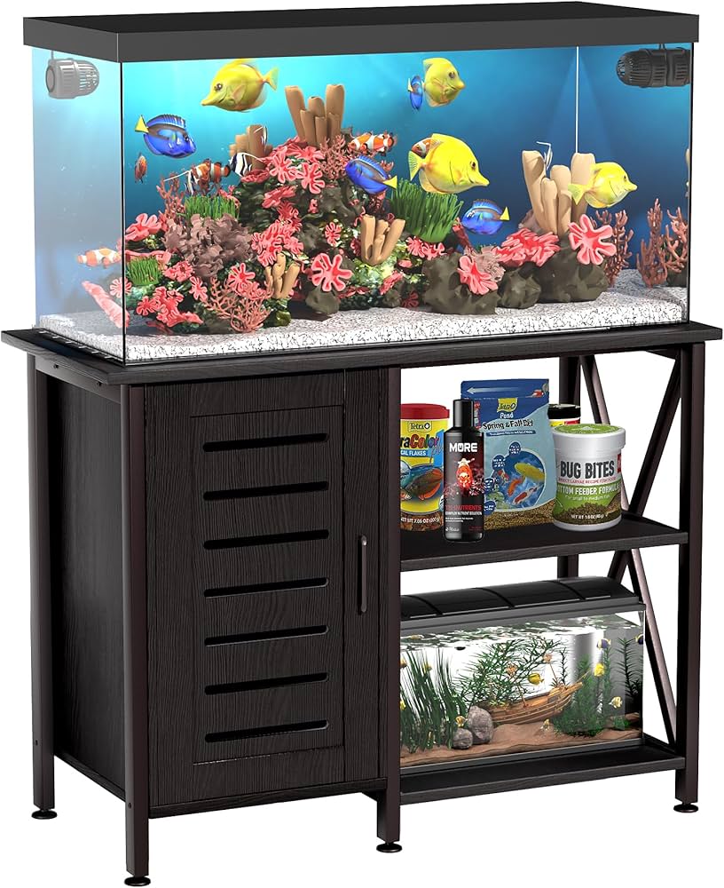 50 Gallon Fish Tank with Aquascaping